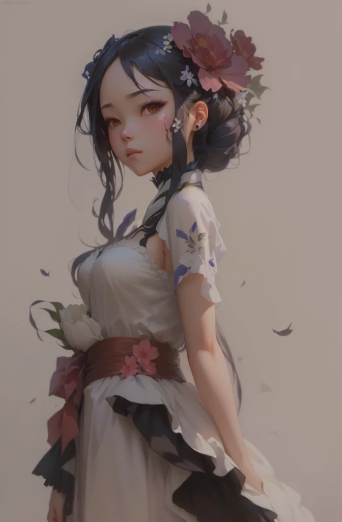 Fume、Lack of strength in the eyes、Do not draw contours、Pale watercolor、
