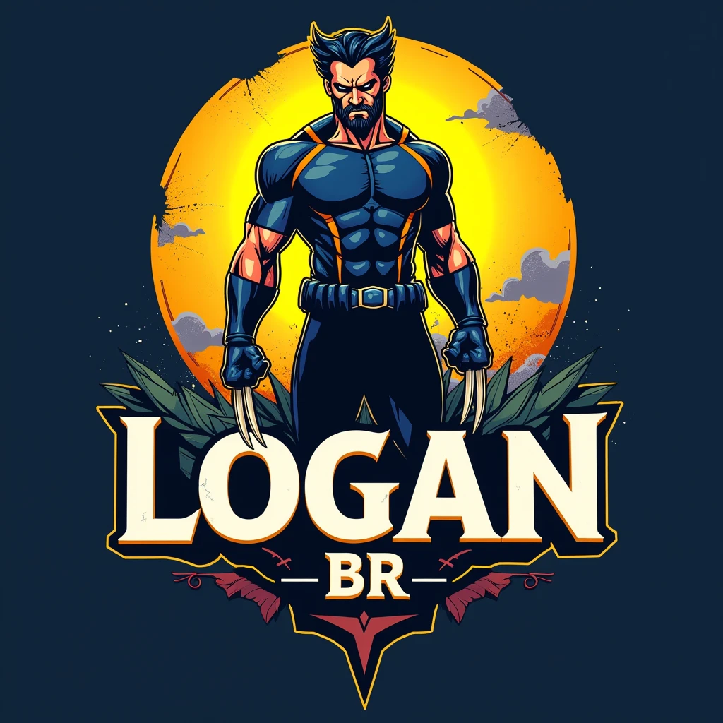 male character, a lot of muscles, looking to the center of the image, mischievous face, text bubble next to the face saying "Chupa!", dark forest background