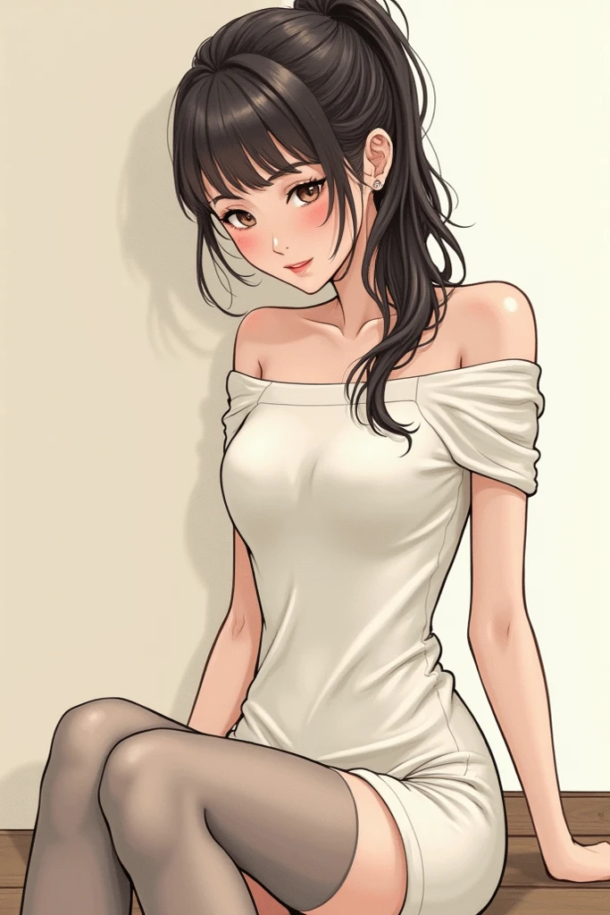 (((masterpiece, best quality, ultra highres, 1 girl, solo, no background))), super detailed skin and face and eyes and finger, beautiful japanese woman, small breasts:1.5, skinny, light brown hair, white background, very short hair, (an illustration of girl), Knee shot, Generate with illustrations, Various expressions, Various poses, Various Costumes, Please draw the entire character within the frame, ensuring that the head, arms, and legs are not cut off. The background should be simple, with the character positioned centrally,