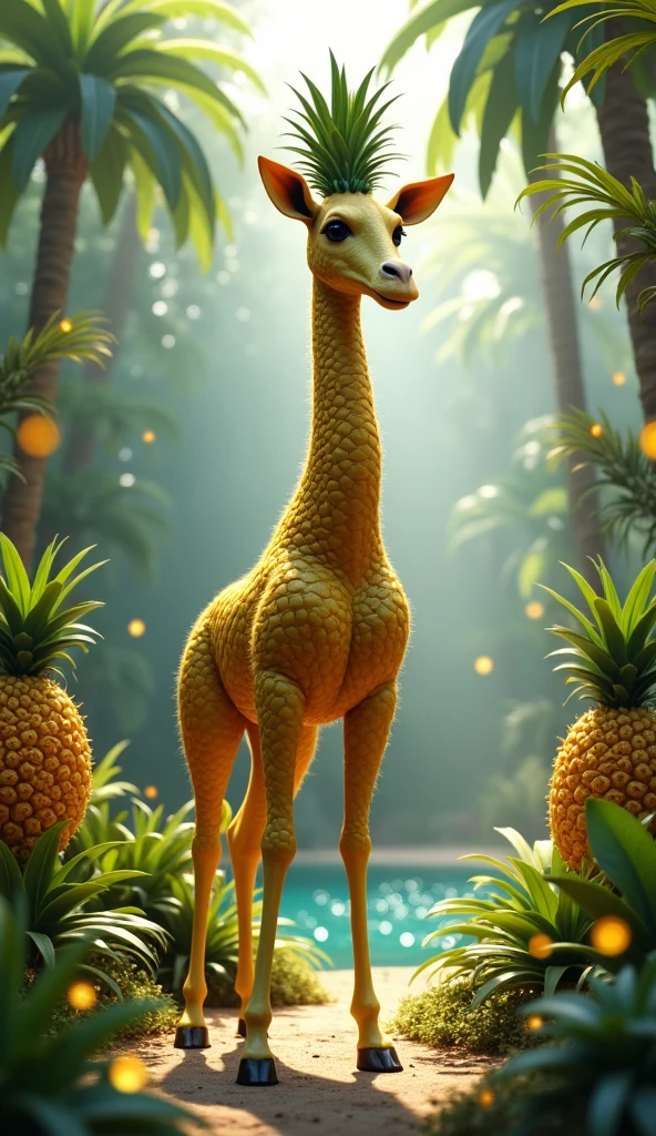 3D Grove Giraffe Bird Pineapple 11940 Andrea Haase Door Mural