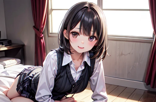 (((close up hand))), ((The girl straddles the boy and grabs his penis to make him ejaculate))、((A seductive wicked smile)), Yui、low length、(thin)、((5 years old girl))、(Bright white skin), (((child girl)))、Brown Hair、Messy hairstyle、(Forehead)、、Grey Eyes、Squint your eyes、white Cropped tank top、(covered nipples), ((Handjob)), ((Black tight mini skirt))、belly button、(Thighs), (garter belt)、(Groping the penis), ((Girl squeezes me with her crotch))、Open your legs a little、((Crouching on top of a boy)), In the classroom of an elementary school, ((girl grabbing boys penis)), ((1boy)), (boy is all fours), (1penis), ((eject cum)), (The boy exposes his penis, scrotum and anus.)、((milking handjob))、