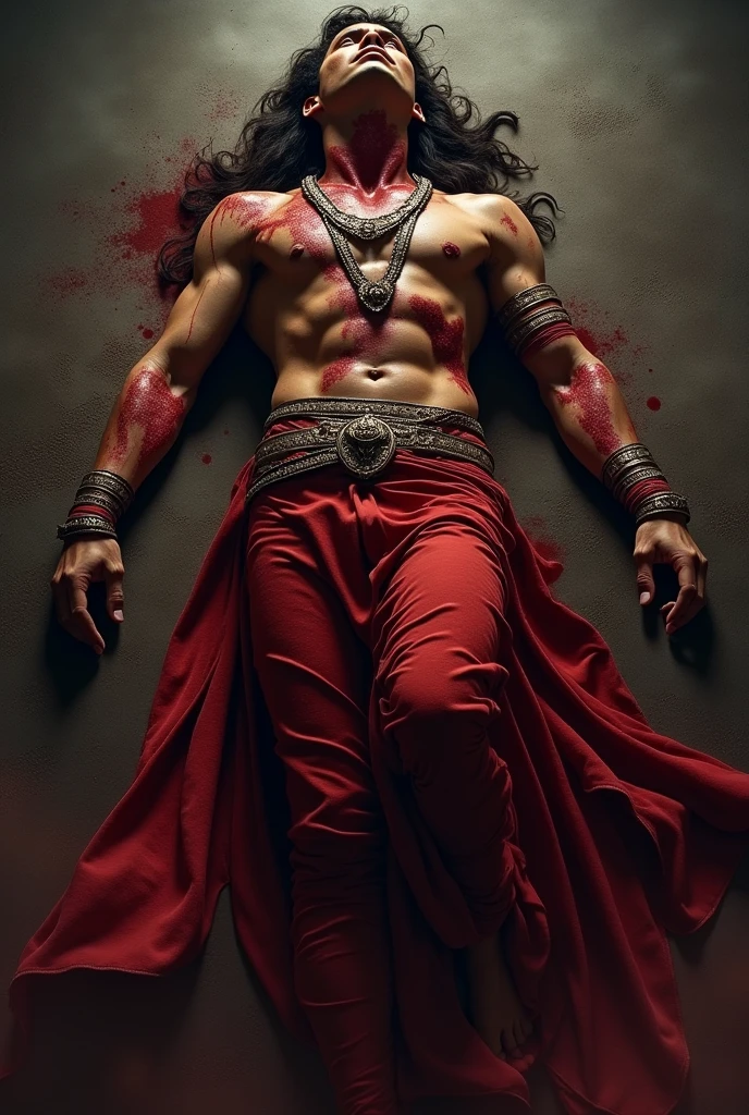 Create a picture indian sigma male with blood 