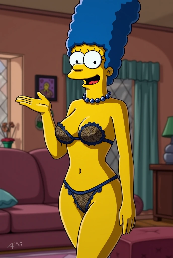 Marge Simpson In A Very Sexy Thong At The Simpsons House Without A Bra Marge Simpson In A Very Sexy Thong At The Simpsons House Without A Bra