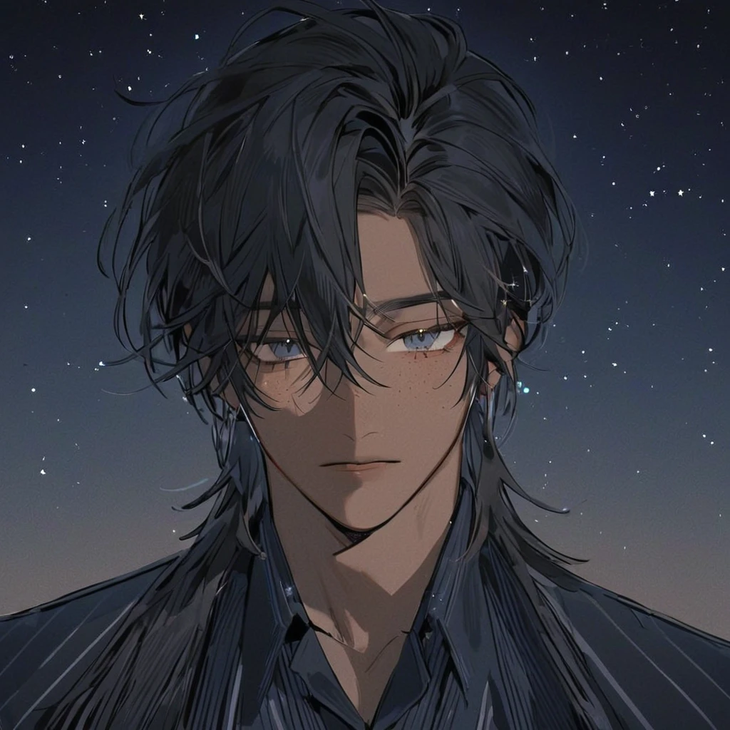 Portrait of a handsome model, 18 years old, bare chest, no beard, has short wavy hair, blue eyes, thick lips, Standing ?????