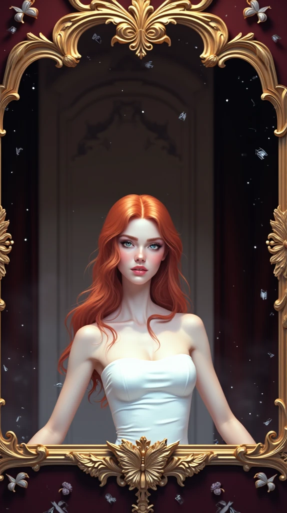 { - anatomy error}(Masterpiece - Ultra-detailed, very high resolution) Prepare to be enchanted by a true masterpiece that combines ultra-detailed art with high-resolution rendering. This work depicts a mesmerizing woman with long red hair (1.3) and captivating gray eyes (1.2), emanating an aura of elegance and mystery in Victorian environments. Intricate details and realistic textures invite you to explore every aspect of this enchanting composition.. Woman wearing a beautiful classic Victorian dress from 1878. Red lips. happy face. smiling. off white (off white) don. falando no telefone, dynamic poses. Get ready to dive into a world where beauty and craftsmanship merge perfectly.