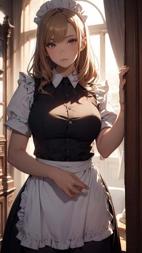 masterpiece, best quality, absurdres , perfect anatomy , (((bitch))) ,(((nsfw))) , (((sex))) ,(( penis to pussy)), hetero, fat man, (((intercourse with a man))) , (((busty))), ((breast milk)) ,show off nipple , girl trembling with sexual climax ,steam, Lustrous skin, Dramatic light , wet ,nipples visible through clothes , on bed, used condom, maid