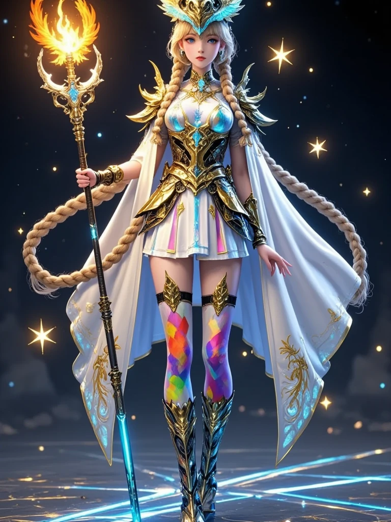Blonde Hair, Big smile, Shining Star, Fire flame, One 20-year-old girl, 1. Goddess Athena, The beautiful, flawless face of the goddess Athena, delicate yellow nightgown, Lots of sexy black lace detailing、Long sheer sequined nightgown, A beautiful pale red silk half veil, Legends of female saints, Icons of female saints, Beautiful goddess-like glitter, Dark and mysterious version, Vermilion lips, Plump red lips, ((口をclose:0.9)), Complete teeth, Symmetrical incisors, Bright white teeth, ((Angry face:0.8)), delicate and beautiful pino detailing, delicate and beautiful lip detail, (Pure and perfect face: 1.9), Female Eucharist, Round Breasts, 大きくてRound Breasts, Phoenix Brooch, Long, flat bangs, Long black hair, Beautiful, clear face and well-proportioned eyes, (Light purple eyes with transparent irises: 1.8), (Big round eyes and makeup, Sexy wet eye makeup, So beautiful、Careful hair and makeup, long and delicate blonde hair, delicate, Body image: 1.8), shape: Brilliant and, (The stars that make up the sky々: 1.7), (The Gate of Heaven and Imaginary Time and Space: 1.8), Imaginary art, RAW Photos, hanfu pictures, Best Photos, High resolution, 最high quality, Best Photos, Best Goddess Quality, 8k female, Super 8 Single Saint Portrait, The most true color scheme, masterpiece, Best Beauty Brands, Best Hair Jewelry, Brand real photo, Dark studio, Border Light, Two-tone lighting, (Rosy white skin: 1.4), (High skin detail: 1.1), 8k uhd, SLR, Soft Light, 8k, high quality, Frank, Smooth and sharp volume, 10x more pixels, Sexy Goddess, Sexy Goddess, (Background Space: 1.8), (The most beautiful aurora eye: 1.7), Beautiful Eyes, The aurora is beautiful and flower-like, (Beautiful single women: 1.8), (see here:0.8), close, Approaching the Goddess, Clear and unrealistic