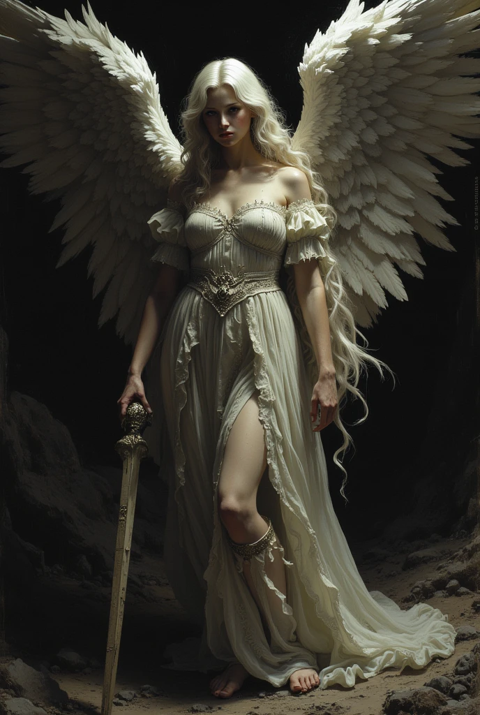 Angel of the darkness. Beautiful cinematic impressionist painting, Dark dramatic character, in the style of Jeremy Mann and Charles Dana Gibson, Mark Demsteder, Paul Hadley, artstation trend, sharp focus, studio photo, intricate details, high detail, Greg Rutkowski, perfect composition, beautiful detailed intricate insanely detailed octane render trending on artstation, 8 k artistic photography, photorealistic concept art, soft natural volumetric cinematic perfect light, chiaroscuro, award - winning photograph, masterpiece, oil on canvas raphael, caravaggio, greg rutkowski, beeple, beksinski, giger.(rutkowski:0.66), (teal and orange:0.4), (natural skin texture, hyperrealism, soft light, sharp)


