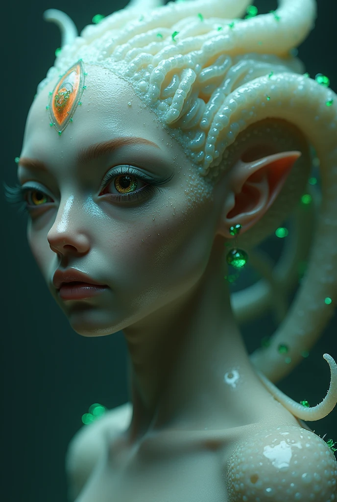 portrait of a ((stunning)) woman,epic (photo, studio lighting, hard light, sony a7, 50 mm, matte skin, colors, hyperdetailed, hyperrealistic), ethereal, perfect face,  <lora:AllOutNa'vi_V1:1>