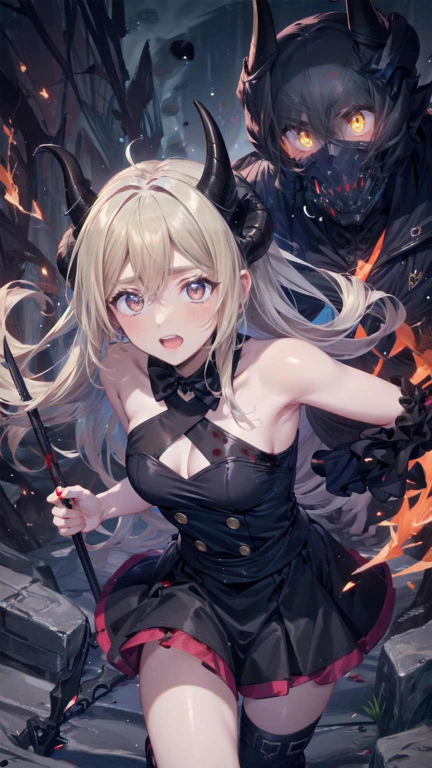 ,  perfect eyes, Soft light,   High Quality  , 4K resolution, masterpiece:   fine skin,    Attention to detail  , 最  High Quality  , Awards,   multiple people having fun in great detail  ,   High Quality  , devilの女王、Horned goat,   gothic dress, Living in the depths of hell, lava flow,  Long Blue Hair,     bright blue eyes    , RED HIGH HEELS,   Navy Blue Dress  、Shadow Face　、  reduces the volume of the head 、Staring at the Audience with an Expression of Fear 、beautiful girl、とてもcute天使、  Pink Gothic Fashion  、cute、baby face、smile、  long skirt、  black long boots 、.(最  High Quality  ,4K, there is nothing,masterpiece:1.2),  multiple people having fun in great detail  ,Realistic:1.37,  Spooky altar background  ,Dark fantasy, Red Scheme  ,ominous atmosphere,Eye-catching,story,anatomy,Anime Style,  concept art ,beautiful   Attention to detail  顔と (((red eyes ))),A terrifying ritual ,devilの儀式,Premature death,Inappropriate behavior,クレイジーなsmile,Scythe Face,Girl Monster, beautiful,   delicate facial features,   sharp eye,   sharp fangs, pale Skin, Dark Background,  movie lighting,   dramatic shadows ,  gothic,  Gloomy Atmosphere , Dark fantasy, 1 person&#39;S,  open your mouth wide , A cute innocent girl opening her mouth and peeling her fangs  , Sharp teeth like a beast , Wide lips, Very big mouth,   red cheeks  , ,(  Blood Splatter  :1.4),Scary smile, smile,  angel design  , TwiSted smile、Bloody、Head bleeding,,,,,、  Blood Splatter  、,(  Blood Splatter  :1.4), skull bones,devil&#39;gun,Horror Style, ((  Fantasy Sweet Tuffle Ruffle Pink Outfit)), (( Flowing blonde hair )), ,(  Blood Splatter  :1.4),Female Curves,   sexy flat stomach  ,     perfect hand to get close to a mirror ,   Flawless Anime Character Faces  , (Pink Tata Dress)),   standing , ((邪悪なsmile)), ,(  Blood Splatter  :1.4), Steam circulation, Moonlight Illumination, night lighting, (  Blood Splatter  :1.6),アニメ  angel design  , TwiSted smile、Bloody、Head bleeding,,,,,、  Blood Splatter  、,(  Blood Splatter  :1.4),  skull bones,Gothic architecture、Western architecture、ファンタジーのworld、,Victorian city, Skeleton Gas Light,  absurd,  there is nothing、 ((  table top naked underneath the jacket)), ((最  High Quality  )), (  multiple people having fun in great detail  な), ((  multiple people having fun in great detail  )), (beautiful), ((cute)), (NFSW:1.8), 1 personで,(:1.6)、(world&#39;最も恐ろしく不気味なdevilの少女:1.5)beautiful face、  lesbian with full body  、pale, beautiful肌、beautiful金の髪、smile gently、Dark building ruins、( snow white&#39; ruffle dress:1.3)、( dark ruins stained with blood :1.3)、  low angle full body shot  、(少女は血の池の中に  standing :1.5)、(The ground :1.3)、(  Lost a lot of blood .....:1.3)、(クレイジーなsmile:1.6)、Spirit、(Blood dripping from the mouth :1.3)、
