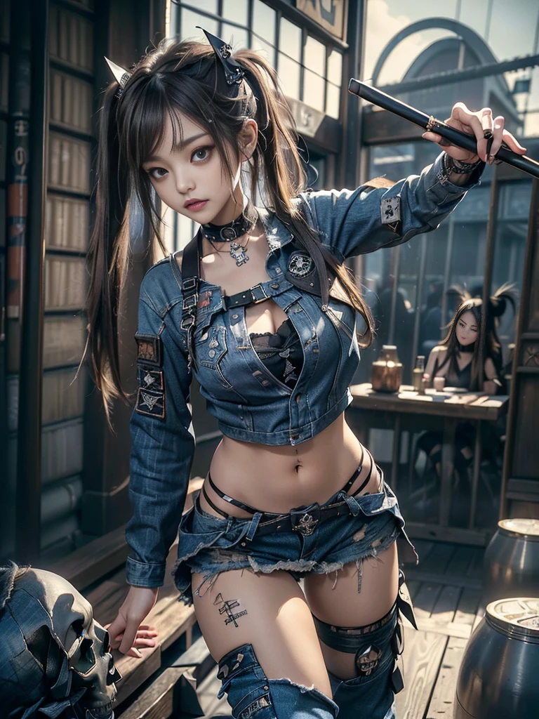 (Full Body View:1.4)、(Side view:1.1)、(Hostess:1.3)、(Smiling with teeth showing:1.3),(Shibuya Gal:1.5)、(Las Vegas hookers:1.4)、(Lolita Fashion:1.5)、(Punk RockVisual Kei:1.4)、(A modern short jacket in dark brown and moss green.:1.5)、(Tattered brown and charcoal denim low rise pants:1.5)、(Mustard Yellow Headband:1.3)、(Charcoal and khaki striped knee socks:1.4)、collar、(Brown platform long boots)、(Clothing with logo pattern:1.4)、20-year-old、NSFW,((Highest quality、In 8K、masterpiece:1.3))、Sharp focus:1.2、(Layered Cut、Beautiful boobs:1.1),Beautiful woman with perfect figure:1.4、(Doing an aerobics pose:1.3)、(Open legs:1.3)、(Raise your arms:1.2)、(Open your crotch:1.3)、Slender Abs:1.2、Butt、Highly detailed face and skin texture、Detailed eyes、double eyelid,(Twin tails:1.3)、(Cream colored hair:1.3)、Dynamic Pose、Obscene pose、Humiliating pose、Gravure idol、(Luxurious soapland rooms:1.3)、(Make your legs thinner:1.4)、(Slim body:1.3)、(clavicle:1.1)、(Thin thighs:1.3)