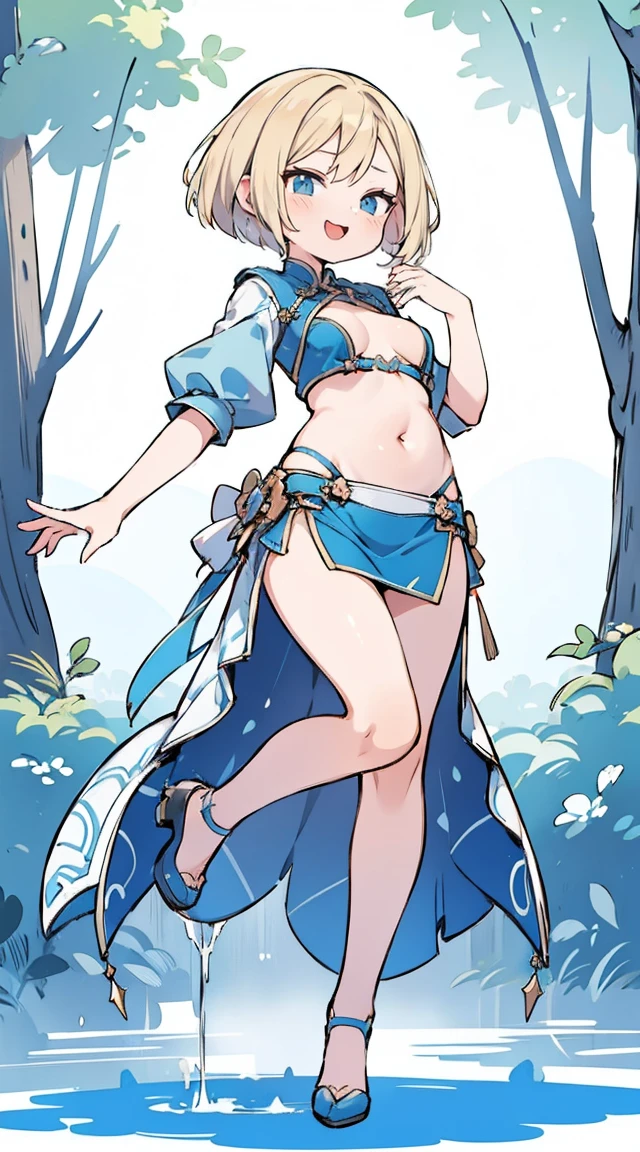 Wear a bikini、Wearing a hat and a sword,Put on your headphones, (masterpiece, best quality) detailed,silver accessories , Blonde ,elegant, Pointed ears ,Chinese element pattern,Wear a white shirt,Navel exposed,Smile,Star decoration,White lace socks