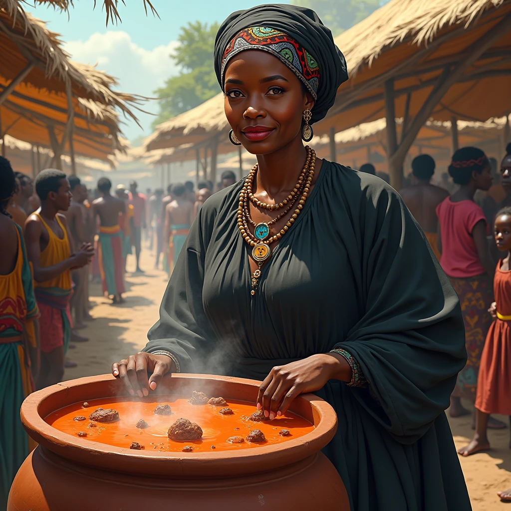 Gera uma imagem realista 4k de uma deusa africana