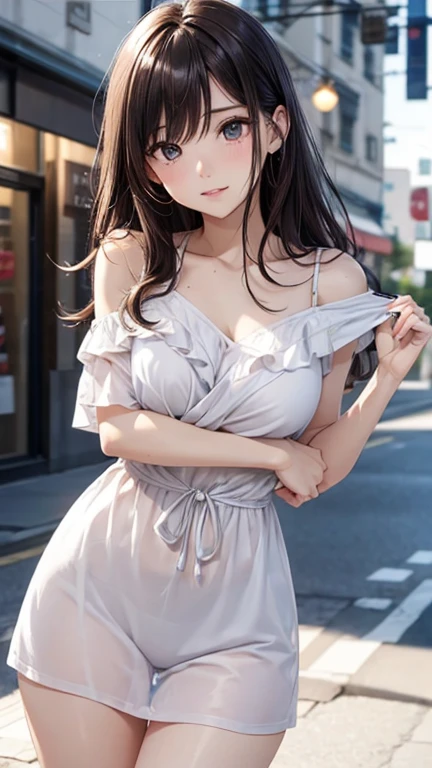 ((Best Quality, 8K, Masterpiece: 1.3)), 1girl, Slim Abs Beauty: 1.3, (Hairstyle Casual, ), Dress: 1.1, Super Fine Face, Delicate Eyes, Double Eyelids, Smile, Home, Suspenders, Shorts, Tank Top