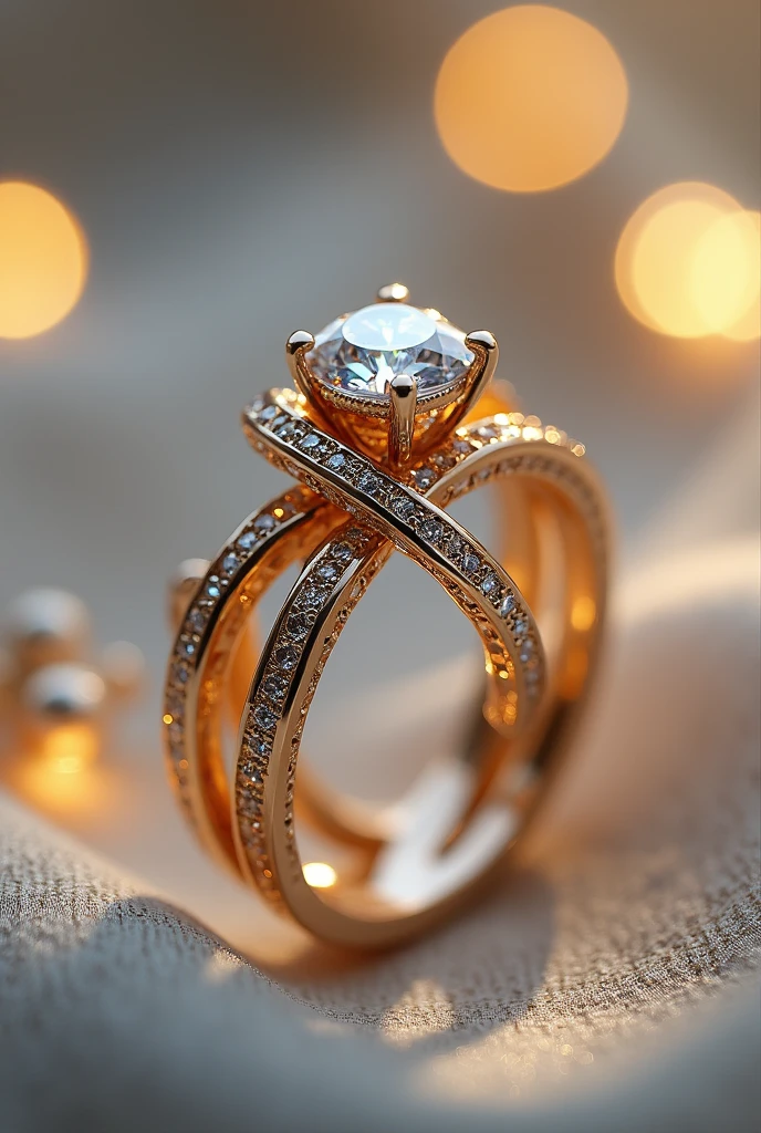 An intertwined engagement ring