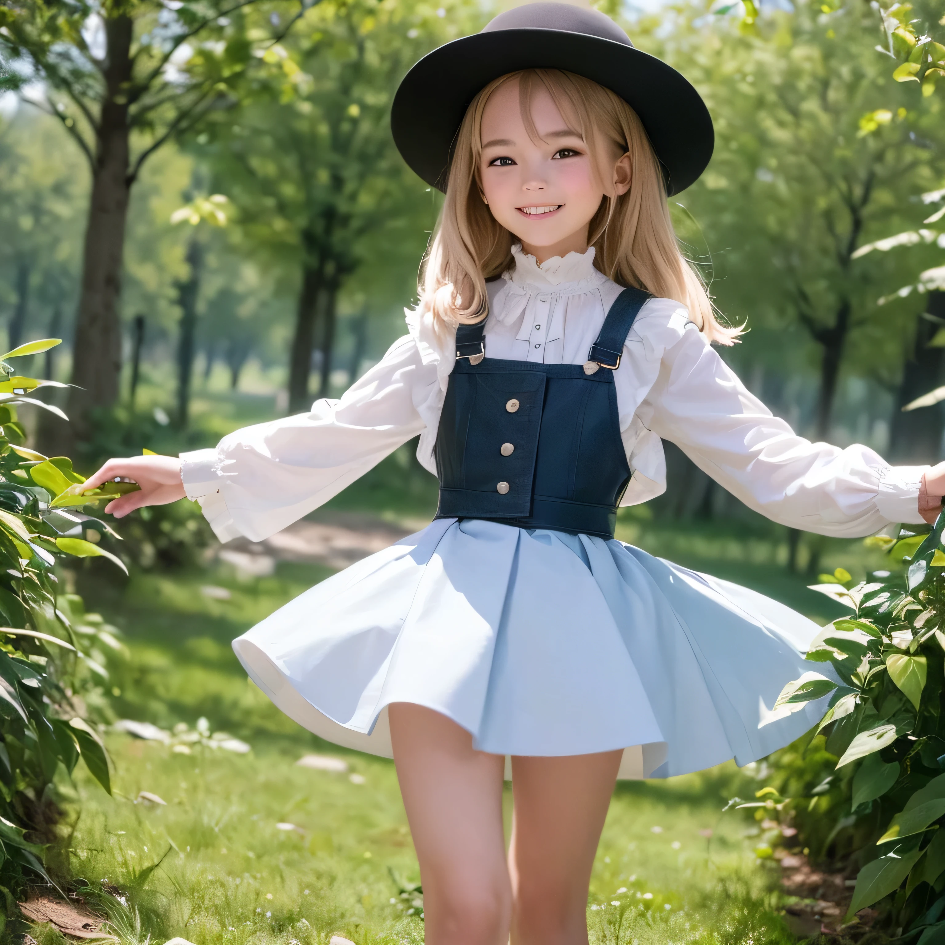 detailed face, cute face, uekura, One girl, Blonde Hair, White Background, Have, dress, Blue footwear, wing, Simple Background, sign, flower, Manicure, Wide sleeves, Long sleeve, blush, animal, white flower, alone, whole body, bird, View Viewer, High heels, Put your hand on your cheek, put your hand on your face, Frills, bow, bangs, ribbon, Bell, Blue hat, +_+, shoes, short hair, Grey Eyes, shoes, Blue Claws, feathered wing, blue bow