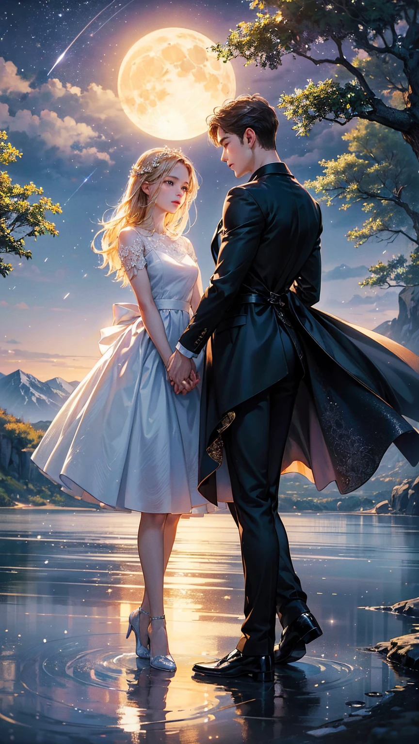 (a straight straight anime couple: 1.5, dark style, large eyes, Small pieces, fluffy black fur), (dark gothic, Victorian Gothic Steampunk Style), Dark, ambiente oscuro con decoraciones de calaveras 32K, Fairy tale: 1.4, camera cut: 1.4, ((dream atmosphere, soft light and magic:1.3)), ((imaginative scene)),((perfect, meticulously detailed.:1.3)), ((full shot: 1.4)), ((Best Quality)) , ((masterpiece)), 3D, (hyper detailed: 1.3), ((epic landscape: 1.3)), ((night background: 1.3 ))), (((the night:1.2))), (photorealistic: 1,4), ((Frontal camera)),( (Low light night cinema lighting: 1,2)). 32K.