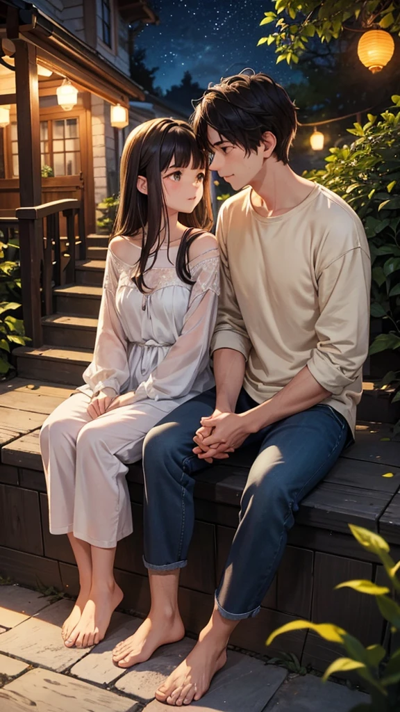 (Highest quality、High resolution), A young boy is confessing his feelings to an older woman. The older woman has a smile that is a mixture of amusement and affection., Her expression is teasing、Not cruel. She raised her eyebrows a little、Staring at the boy with a playful expression。, Intelligent smile, To tell "Stupid, You are too young." The background is simple、, Intimate atmosphere, Park benches and quiet streets. The overall atmosphere is bright and warm., Capture the humor and kindness of the moment. Browsing Caution