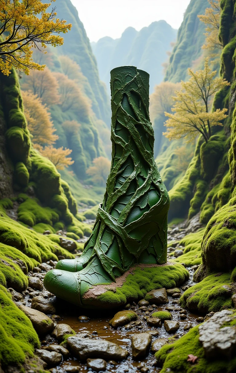 ((highest quality)), ((masterpiece)), (be familiar with), Inside the fantastic sea of trees、(Scenery in a dark forest with autumn leaves:1.5) , (Layer depth, parallax effect, soft focus foreground, Landscapes depicted:1.3), (The ground is covered with tree roots and fallen leaves.:1.4)、(steam:1.2)、like a movie, (erect penis growing out of the ground:1.3), NSFW, penis, (Close-up of a beautiful hand extending to the penis:1.4)、(Accurate hand and finger depiction)、(beautiful nails)、(Red and black manicure)、