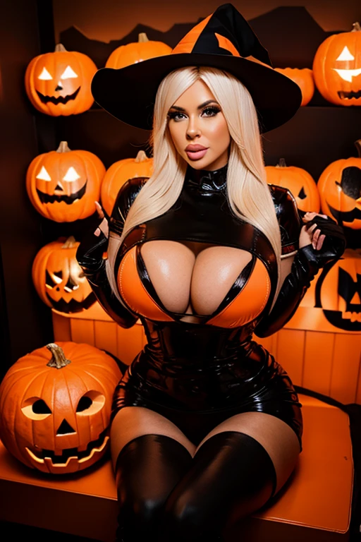 Big bimbo in a Halloween costume