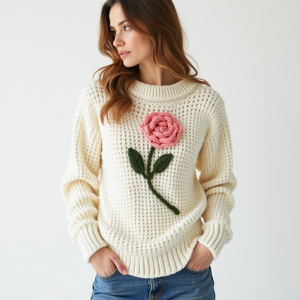 ((Best Quality)), ((masterpiece)), (detailed), 1 girl, sweater with clothes