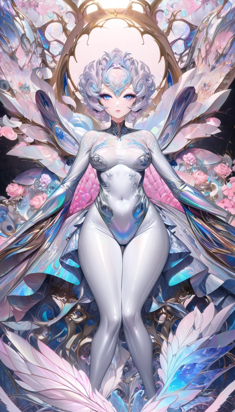 ((Best Quality, Masterpiece)), Detailed, Realistic, 1woman, 20 years old, (adult woman:1.4), white hair, (very long hair:1.4), (glowing purple eyes; 1.4), (evil smirk:1.4), solo, (show pussy:1.3), (pussy:1.4), huge tits, ((completely made of crystals:1.6)), ((crystal skin texture:1.6)), crystal skin, ((not human skin:1.6)), ((a body in a crystal:1.6)), ((crystal skin:1.6)), ((crystal hair)), ((crystal girl:1.6)), ((made of crystals:1.6)), crystal, dark background, ((red crystal)), crystal glitters, crystallized, (sparkles and stars:1.2), (kneeling:1.4), (spread legs:1.4), (hands behind your back:1.4), shimmering, twinkling, sparkling, (detailer:1.5), (realistic:1.5) (Detailed image, hiquality, HDR, masterpiece, ultra detail) (realistic image), ((full body))