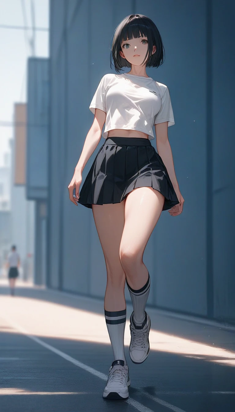 ((((highest quality)))), (((Ultra-precision CG 16K))), (((masterpiece))), (((Very detailed))), (((Extremely detailed))), (((Black outline:1.3, Written boundary depth:1.3 , Written soft outline))), Blur, Bokeh, Maximum clarity and sharpness,Multilayer Texture, Surface Shading, Cinematic lighting, Beautiful details sparkle ,Perfect Proportions, Limited to three woman, BREAK accurate, Anatomically correct, Highly detailed face and skin texture, drawn in detail, Highly detailed facial and skin texture, Detailed eyes, beautiful hair, Beautiful Japanese Idol face, Beautiful and beautiful eyes, Beautiful body, Beautiful breasts, Beautiful thighs, Beautiful legs, Beautiful fingers, (Beautiful views) , skinny body, ((Beautiful Skin)), ((Skin Texture)) BREAK breast enlarged, large Breasts, rocket breasts, slender waist, (blush, determined expression, workout, hot, sweating, sweaty, Heavy breathing,) BREAK (no-bra, oversized fashion, sporty fashion , low rise, mini-skirt with slits, no-sleeve ) , wearing earrings, BREAK ( stick breast out),((( a woman riding on the bicycle:1.3, a girl bike on the street, bending over, serious, (fist pump), from front , from below, looking at viewer, bust up, cowboy shot))),     