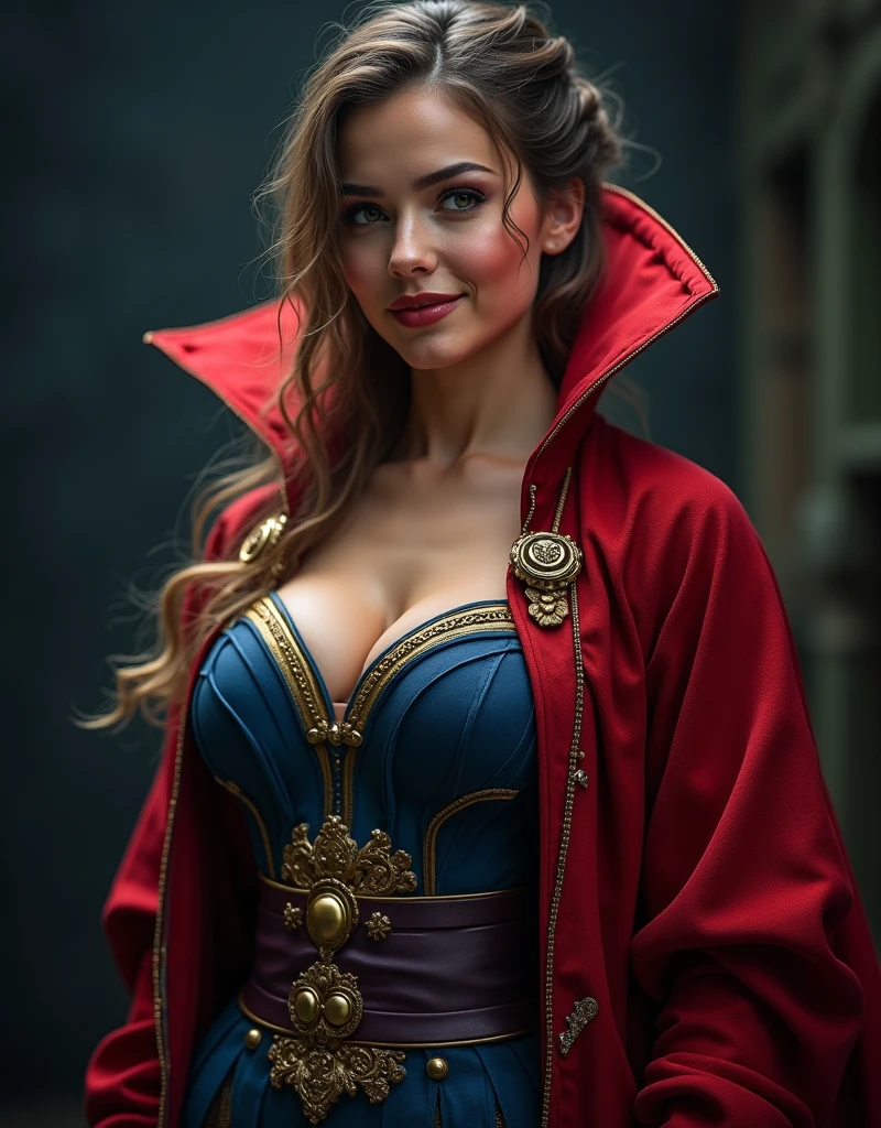 a hyper realistic, 25 Year Old Detailed Mature Woman, cheveux noirs, Long Wavy Hair , red lips, lunettes, Costume Ironman , WarMachine; Sur le champ de bataille, beaux seins, taille mince, chiffre de sablier, collants noirs , beau, absolument magnifique, Looking at the camera in a seductive way,
