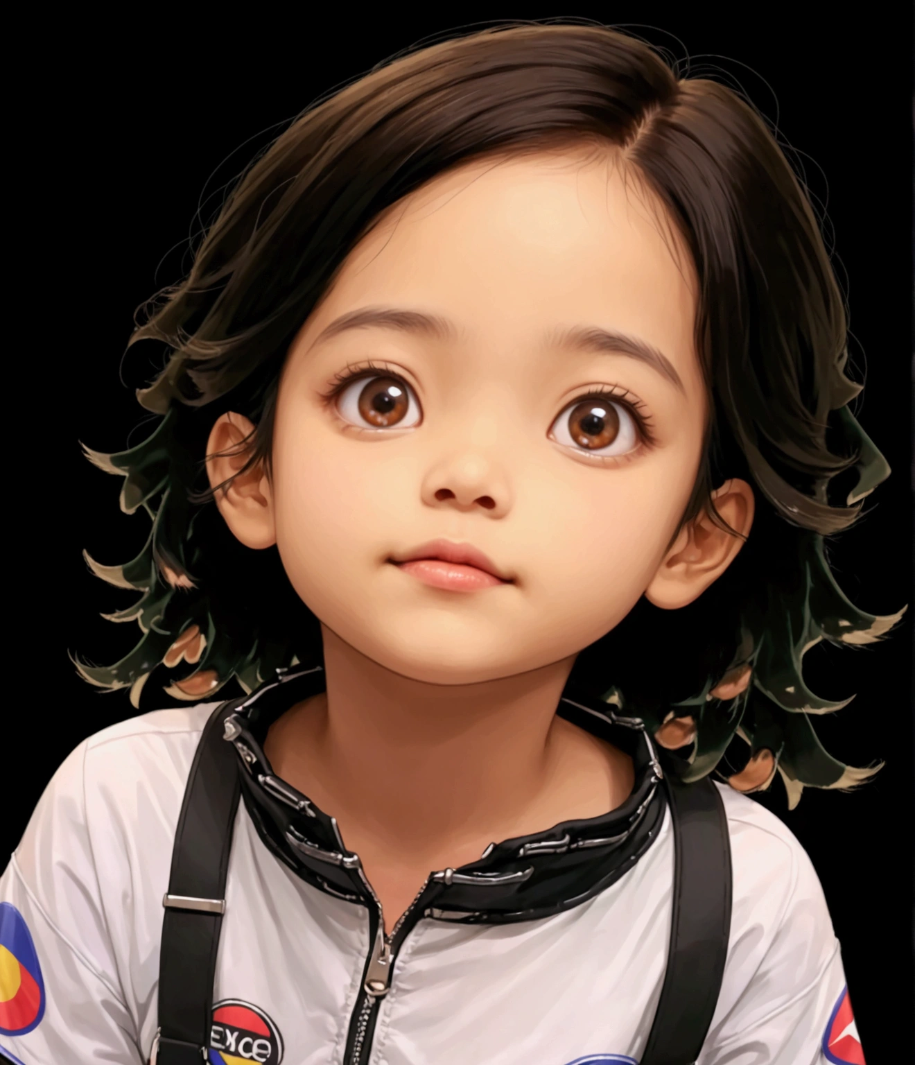 cartoon Caricature 3d, A three year old girl, cute, beautiful hair, 3D render, 3D Cartoon, big head, cartoonish look, high resolution, super detail, soft lighting, HDR plus, full ultra HD detail. Portrait, cartoon, cartoon art, Indonesian