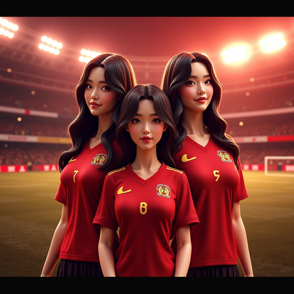 6 women playing matches with Galatasaray jersey
