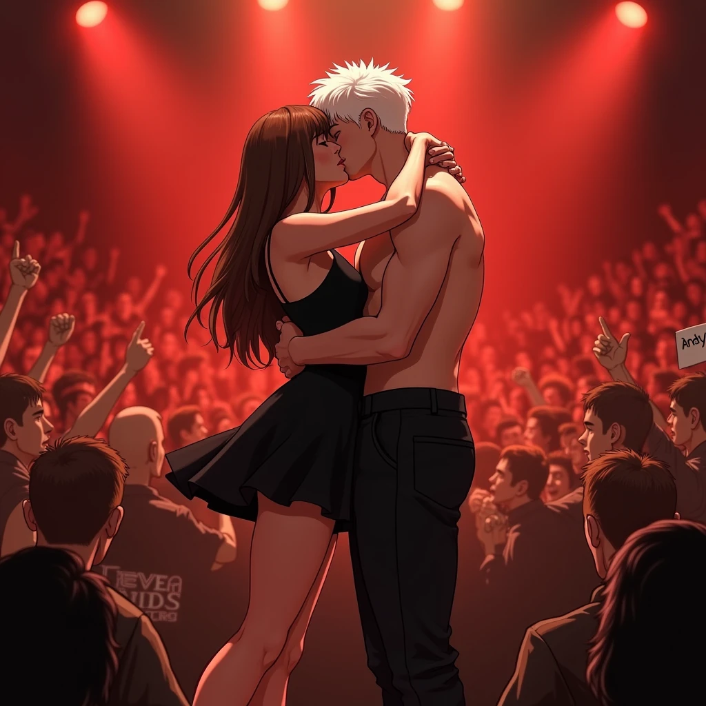 (A muscular big black man in the club) (Intense and intimate moment between the couple: 1.9) (the woman has long black beautiful hair) (The woman is short and petite) (Their faces express deep love and desire: 1.9) (Soft club lights illuminates the club, creating a romantic ambiance: 1.8) (woman wearing a short tight dress) (curvy woman with big ass) (large man) (clean colours hyper realistic) (beautiful lighting) (crowded club in background) (big black man) (short white girl) (club dress) (dance floor in the background with crowd) (neon soft lights) (emphasize on the athletic man) (emphasize on the short dress of the girl) (crowd on the dance floor around the man and girl) (dark lighting) (dim atmosphere) (man possesively holding the girl) (girl is wearing a pink short dress) (girl is wearing a really short dress) (emphasize on the short girl with black hair) (emphasize on the height difference between the man and woman) (emphasize on the woman's black hair) (man is confident) (woman is nervous) (man is fully clothed) (woman is wearing a short sexy dress) (nervous woman) (confident man) (man is wearing a black shirt and black pants) (the man has buzz cut hair) (detailed faces) (emphasize on the big black man) (emphasize on the man's hand grabbing woman's ass)