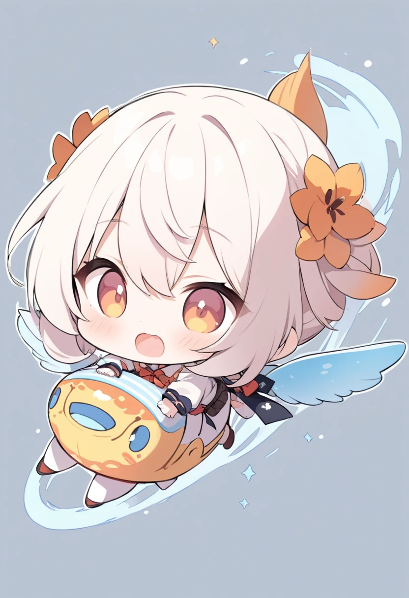 cute chibi character, flying, best quality