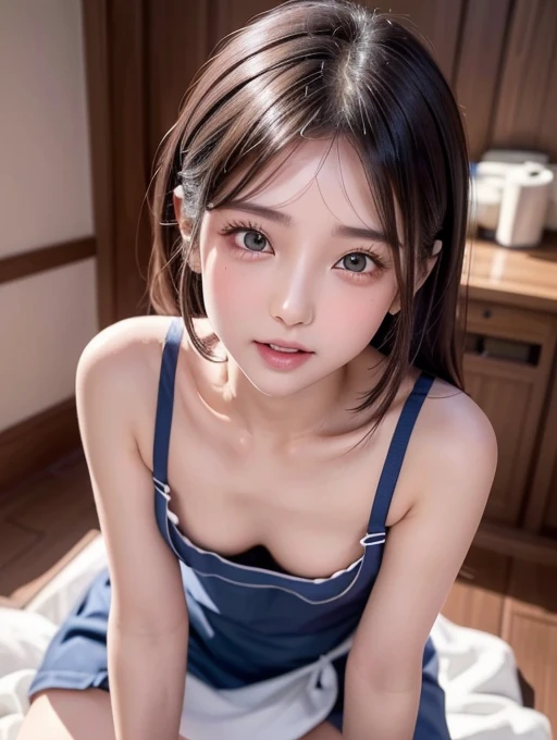 View your viewers,high school girl,Leaning forward,Bedroom、(Random cute clothes),(Random Animation Pose),(Thin type),(Large Breasts),(Random hairstyle),(Best image quality, (8K), Ultra-realistic, 最high quality, high quality, High resolution, high qualityの質感, Attention to detail, Beautiful details, Fine details, Highly detailed CG, Detailed Texture, Realistic facial expressions, masterpiece, in front)、Summer Dresses