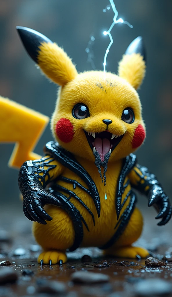 (ultra detailed), Pikachu、Horn、wing、(Tattoo:1.5)、Evil Face