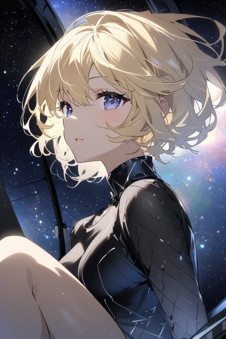 ridiculous resolution, high resolution, (masterpiece:1.4), super detailed, stars, seen from above, space, floating, --v 6