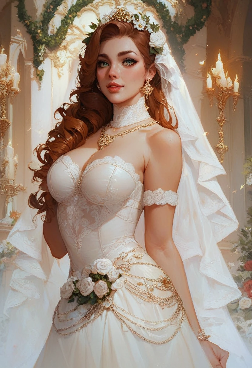realistisches Farbfoto einer Frau (Eva Mendes) mit einem rosa Kleid und einem rosa Hut, das Kleid hat einen sehr tiefen Ausschnitt, The woman has a beautiful bosom, the woman has a sensual, seductive facial expression, 8k, Hasselblad