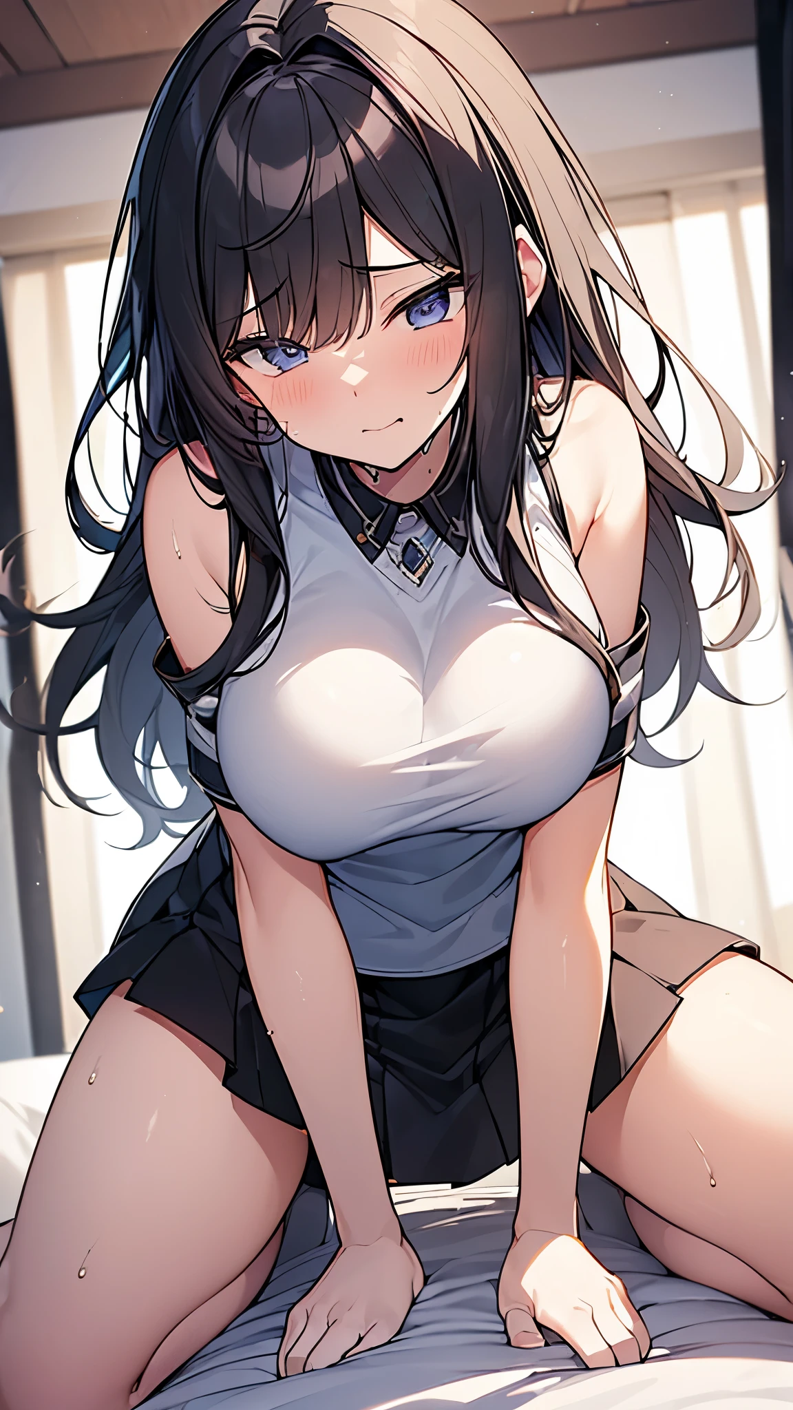 (((idol having intense vaginal sex with a man:1.5))), Intense vaginal sex with a man, I'm straddling a man's crotch, Full body image, front, Erotic anime One girl, virgin, 18-year-old, Mix 4, (32K, RAW Photos, Highest quality, masterpiece:1.2), (Anime-like, photoAnime-like:1.37), idol, cute, Short sleeve T-shirt,mini skirt,Black knee socks, dressing room, floor, Humidity, Professional Lighting, Photon Mapping, Radio City, Physically Based Rendering, Super Resolution, She is having vaginal sex by moving her hips vigorously., (Shaking Big Breasts:1.2), {{A faceless man steals the face of an idol in his room and has intense vaginal sex with a fan}}, male, between legs, penis, Insert into the vagina, Aggressive, Detailed Cowgirl Sex, Replacing idols for breeding purposes, male, BIG penis, Inserting the penis into the vagina, Intense piston, Banging Sex, Bouncing her body on the man's crotch, born々Sexy vaginal sex, No morals, whole body, NSFW