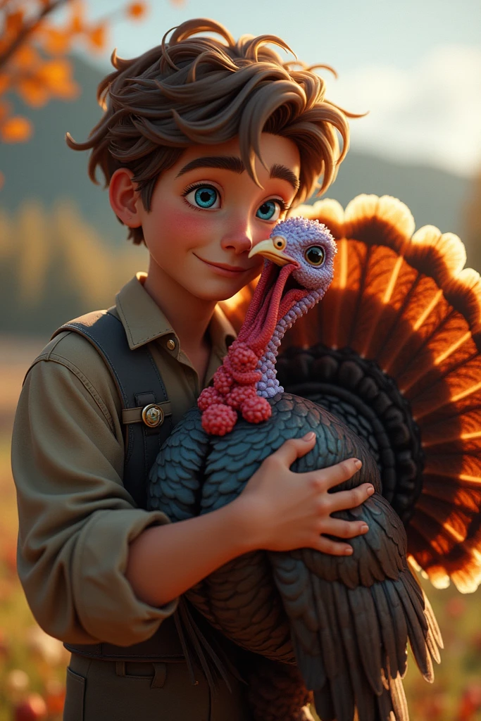 A ???,Turky bird,warm there hand in fire