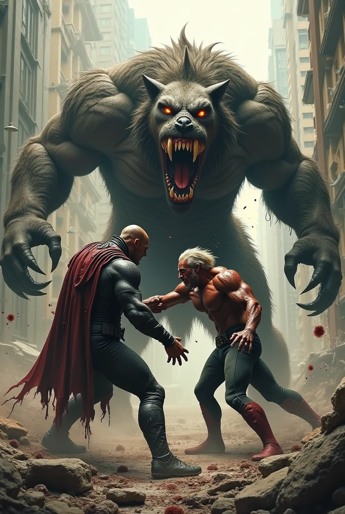 (papel de parede 8k extremamente detalhado), A modern cinematic poster with vampires fighting dozens of werewolves in the middle of the big city with the moon and beach in the background