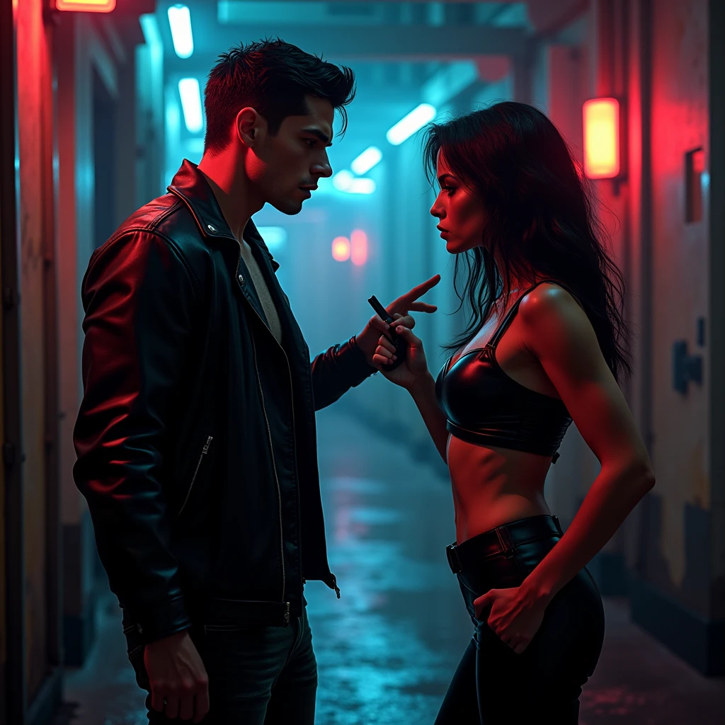 A man of approximately 35 years old is observed,White color , SKINHEAD with a spider web head tattoo ,accompanied by a punk girl and her baby who goes on a night that says A.c.A.b. They walk down a street