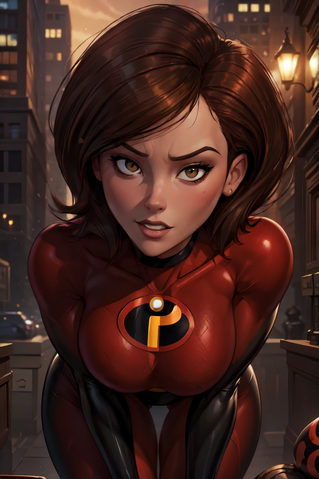 masterpiece, best quality, 4k, detailed, intricate, realistic),hot super-heroine accidentaly grabs the criminal’s huge cock, skyscraper, helenparr, tight superhero costume, red costume, sexy costume, detailed face, detailed body, Intricate, High Detail, Sharp focus, studio lighting, detailed, detailed face, sexy, sexy pose, Helen Parr, normal body, fair skin, green eyes, playful, Kate Beckinsale, domino mask, mask, adult woman, mature woman, perfect eyes, beautiful eyes, naughty, provocative, provicative pose