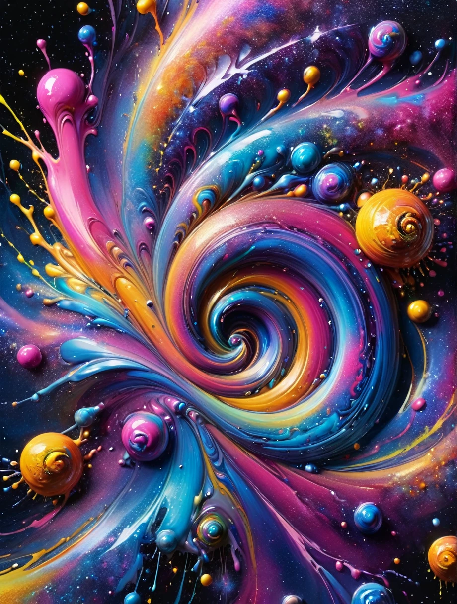 ral-clrflspr spiral galaxy, paint splash, outrun master piece, best quality