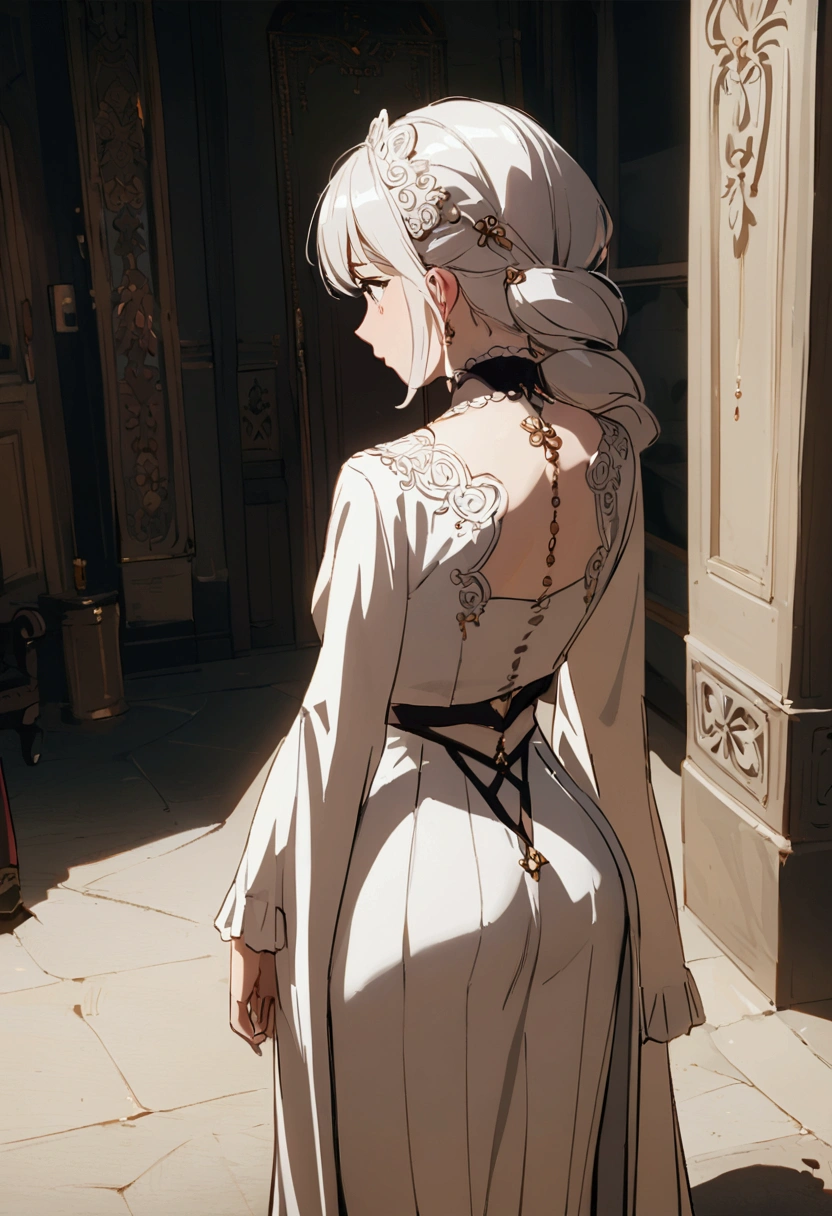 {(watercolor image:1.4),(renaissance style:1.2)}, BREAK, {erotic face,anguish,scream,(very very ecstasy:1.2),(writhing:1.4)},embarrassing,half open eye},{(very obscene pose:1.2),(arched back:1.2),(arch one's head:1.4),arms behind}, {(gray fundoshi:1.2), (wet clothes:1.4)}, BREAK, {(many Chains from all sides:1.4),(chains around the body:1.2), {(crotch chain shibari:1.2),(chain shibari:1.3),(chain bondage), (chain restraint),(chain bind limbs),(chain bind body),(chain in collar)):1.2, confinement, shackles}, BREAK, {(1 woman, small breasts), braid hair intricately},side view, {(dark church glowing stained glass:1.2)},BREAK,{glowing big tears,(green glowing eyes),extremely detail hair, (pure white skin:1.1)}