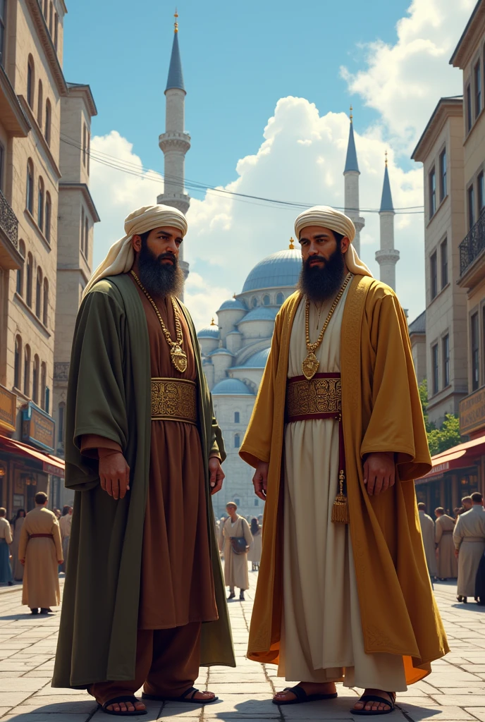 Super realistic and natural image of a 30-year-old man dressed in Bible-era clothing, specifically a robe, tunic and sandals. The man must be located in the city of Tarsus in Asia Minor during the printed times. Make sure the image has a 16:9 aspect ratio, HD and 4K resolution, and is well lit. Emphasize authentic and precise details, faithfully recreating the city's historic setting and surrounding environment. The intention is to capture the essence of the age and bring to life the figure of man in a convincing way. Please take all these elements into consideration when creating the image."