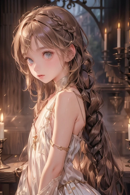 ((best quality)), ((masterpiece)), (detailed), 1girl, (big forhead:1.2),extremely detailed cute anime face, (((flat chest))), (flat chest:1.1),((((long twin braids,tight braids,long braid,braided hair,long hair)))),intricate eyes,beautiful detailed eyes,symmetrical eyes,(((detailed face))),beautiful detailed lips, dynamic pose, looking at this, resolved, resolute, highres,(best quality),(ultra detailed,extremely detailed),perfect face details, ((masterpiece:1.4, best quality))+, (ultra detailed)+, long twintails, cute girl, (flat chest:1.1), small breasts, slim body, skinny, prominent collarbones, skinny arms, flat stomach, visible hip bones, long hair, red hair, white hair, blonde hair, dark hair, ponytail, thick ponytail, heavy ponytail, small breasts, perfect face, small breasts (flat chest:1.1), Detailed body,Full limbs, (flat chest:1.1), perfect face, a beaituful goddess valkyrie enshrined in armour, grand in scale and intricacy, Bloodborne inspired valkyrie, occult aesthetic, occult, detailed and intricate steampunk and detailed gothic, Very dramatic and cinematic lighting, cosmic horror, grim dark, Red and white with a sense of technology, side-lighting, NSFW, Depicting female characters from ethereal anime in a high-quality anime art style, gothic lolita, beautiful small breasts, full body, whole body, body
