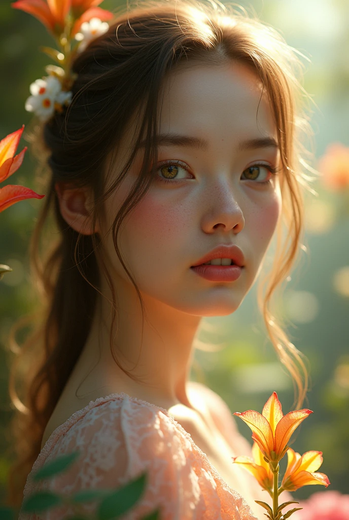 Very Realistic Create a very realistic image of a very beautiful, very pretty girl ...