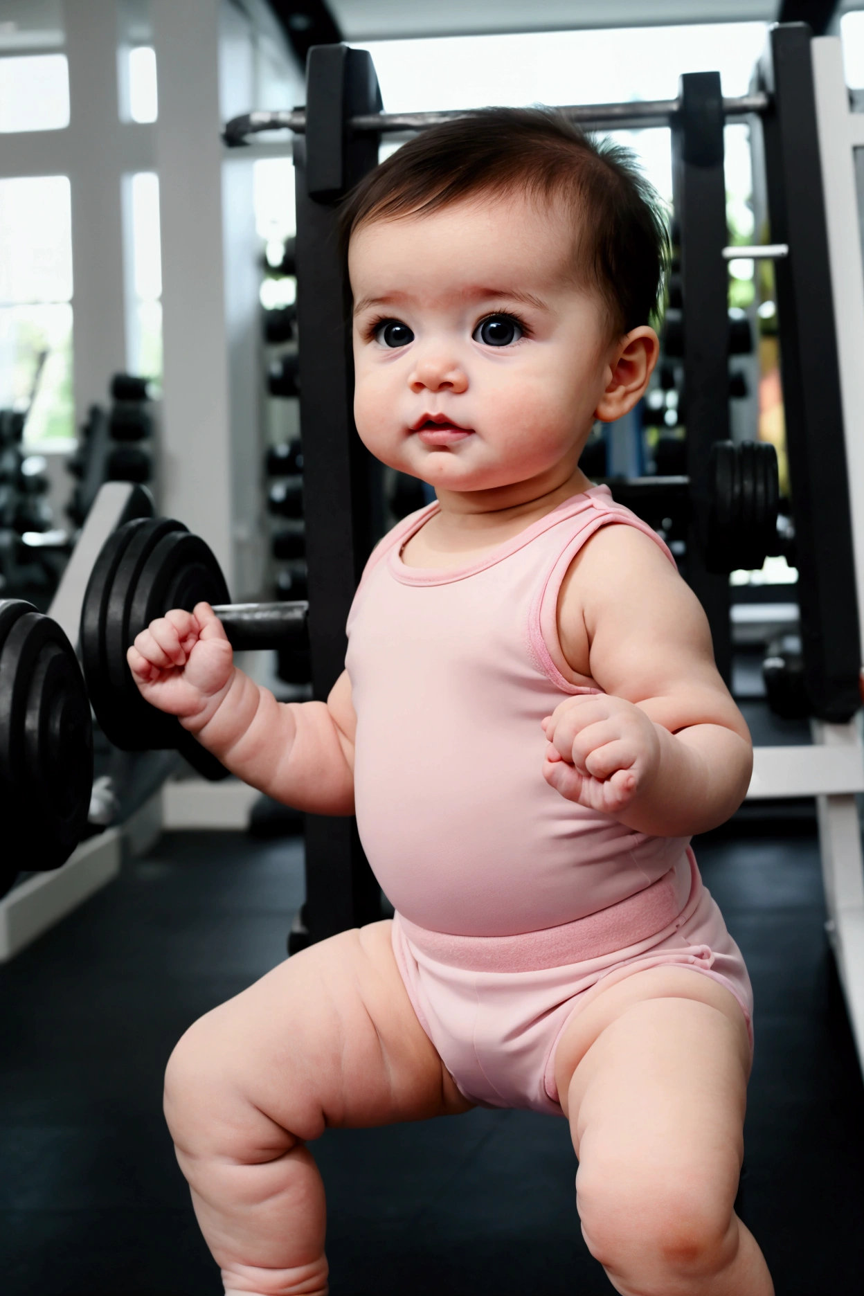 (( Best Quality )) (( image )) 5 year old girl dressed for gym 