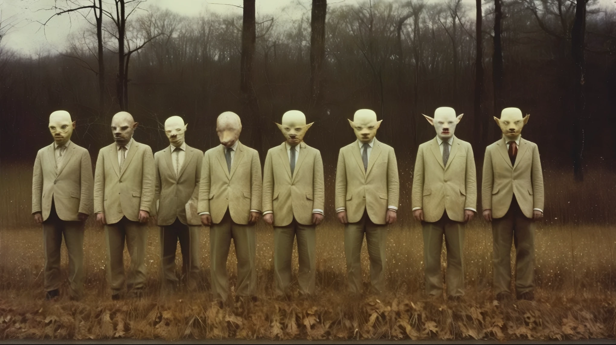 Christopher Ryan McKenney style - surreal, group of people: charming, mysterious and tough, strange that no one has ever seen before. Ugly and grotesque faces, complete surrealism, Ugly and grotesque faces and figures, monstrous, obscene poses, surreal, dirty, ugly, unpleasant. Andrew Wyeth's art has a disturbing power. and a grotesque world. Ideal body anatomy.