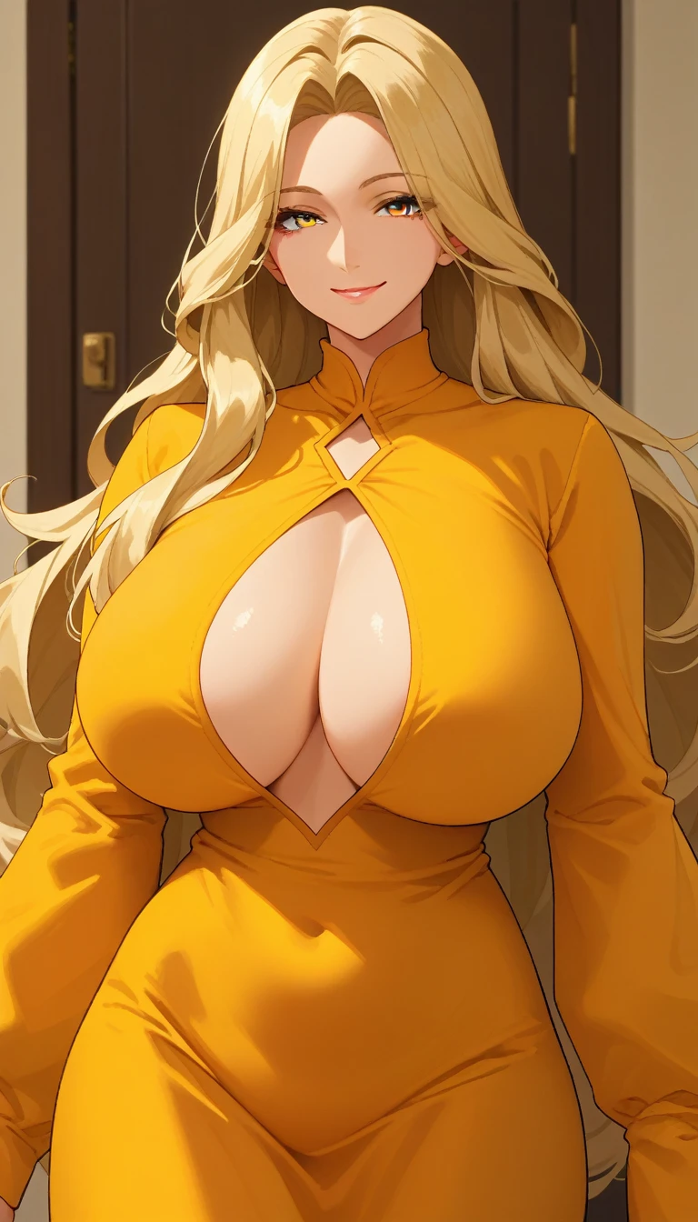 An anime-style artwork depicting Kousaka Shizuru from the game Honkai star rail.

Tags: Kousaka Shizuru, anime, detailed eyes, detailed lips, ass, bare shoulders, (blonde hair:1.4), (leopard panty : 1.1),  long hair,  solo, huge breasts,  (green eyes:1.1),, gold jewelry, gold bracelet, smiling expression, intense gaze, dynamic pose, jungle, vibrant colors, digital art, high-resolution, professional quality, gigantic breasts, (underboob : 1.4), curvy, cowboy shot, (gigantic breasts: 1.4),, (topless:1.4) , no bra