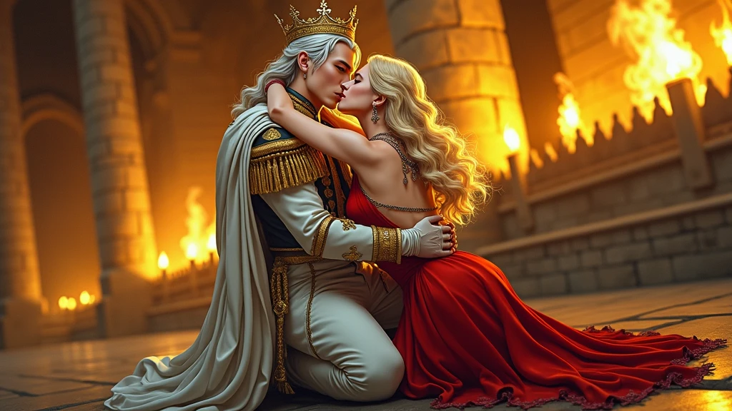 Hot and sexy princess boobs open and king hug Animation images qween big boobs